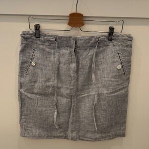 Dalia Black and White Striped Mini Skirt